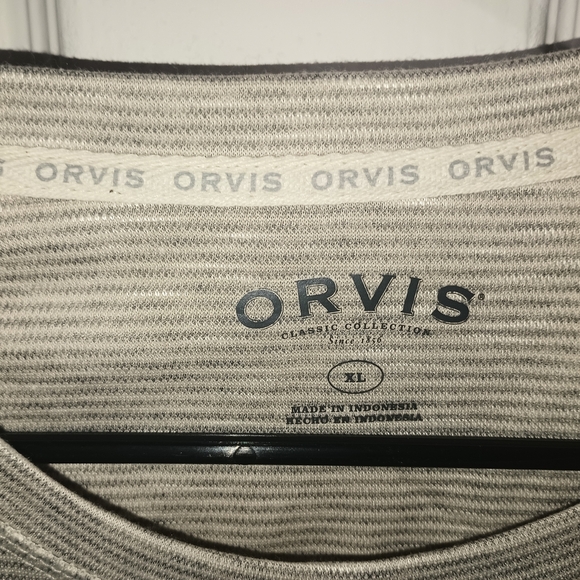 Orvis Men's Gray Striped Shirt - Picture 4 of 6